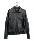 Shamaシャマ）の古着「レザージャケット　41247nu」｜ブラック