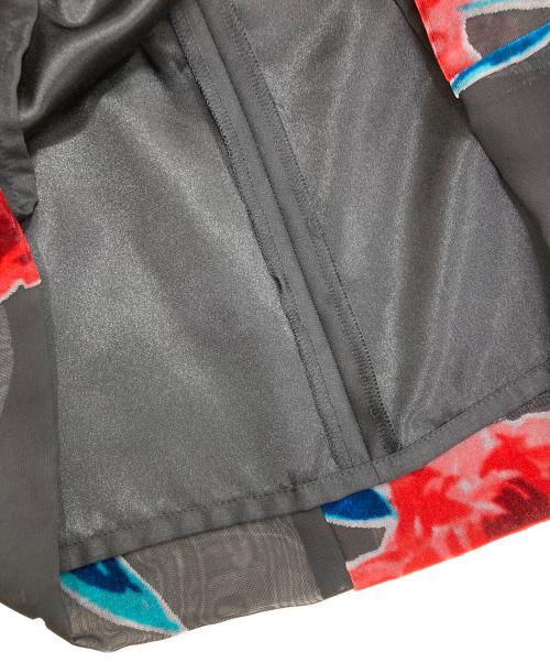 GRACE CONTINENTAL（（グレースコンチネンタル）GRACE CONTINENTAL (（グレースコンチネンタル) 花柄ベロアワンピース ブラック×レッド サイズ:S (36)の古着・服飾アイテム
