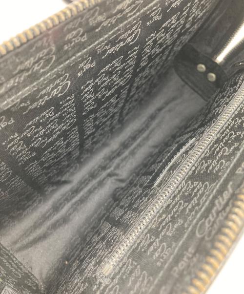 Cartier（カルティエ）Cartier (カルティエ) パシャ レザークラッチバッグ ブラックの古着・服飾アイテム