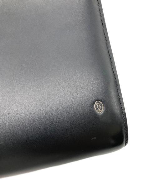 Cartier（カルティエ）Cartier (カルティエ) パシャ レザークラッチバッグ ブラックの古着・服飾アイテム