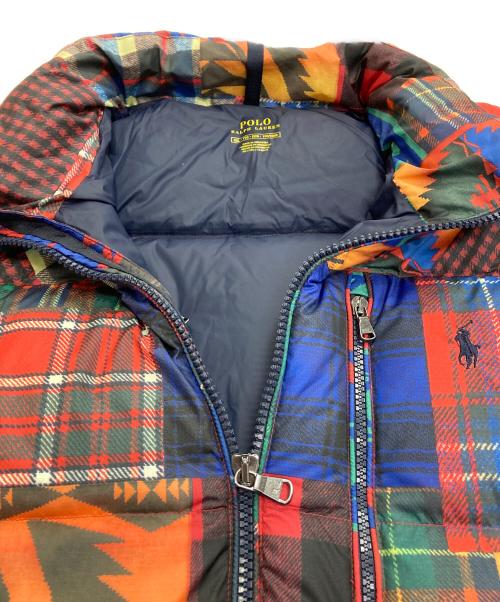 POLO RALPH LAUREN（ポロ・ラルフローレン）POLO RALPH LAUREN (ポロ・ラルフローレン) パッチワークネイティブ柄ダウンジャケット マルチカラー サイズ:XXLの古着・服飾アイテム