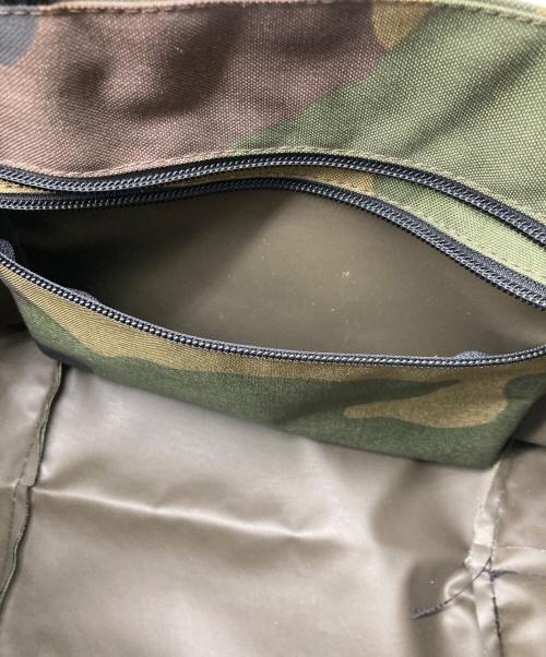 Herve Chapelier（エルベシャプリエ）Herve Chapelier (エルベシャプリエ) カモフラージュ ナイロン舟型トートM カーキ×ブラウンの古着・服飾アイテム