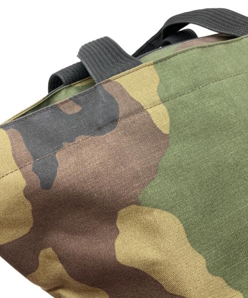 Herve Chapelier（エルベシャプリエ）Herve Chapelier (エルベシャプリエ) カモフラージュ ナイロン舟型トートM カーキ×ブラウンの古着・服飾アイテム