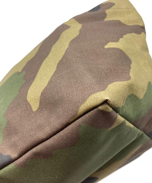 Herve Chapelier（エルベシャプリエ）Herve Chapelier (エルベシャプリエ) カモフラージュ ナイロン舟型トートM カーキ×ブラウンの古着・服飾アイテム