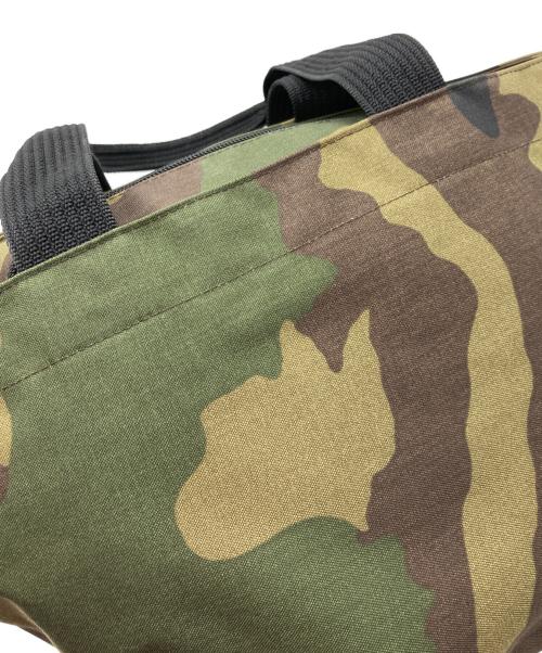 Herve Chapelier（エルベシャプリエ）Herve Chapelier (エルベシャプリエ) カモフラージュ ナイロン舟型トートM カーキ×ブラウンの古着・服飾アイテム