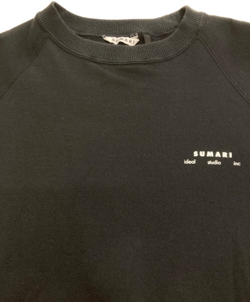 SUMARI（シュマリ）SUMARI (シュマリ) プリントクルーネックスウェット ブラック サイズ:1の古着・服飾アイテム