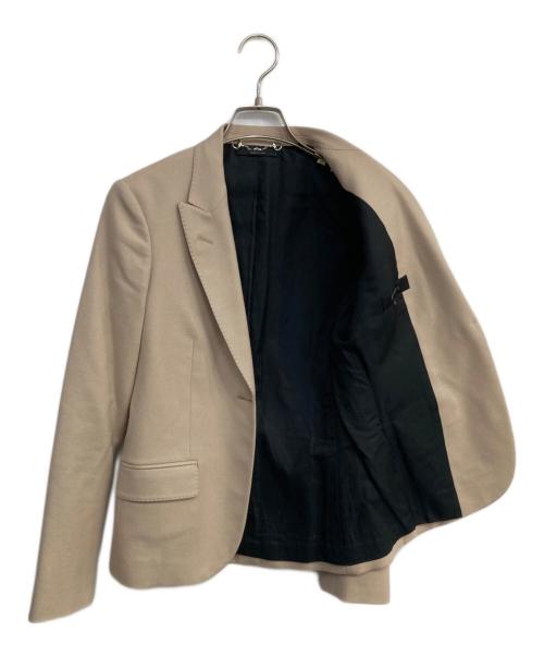 GUCCI（グッチ）GUCCI (グッチ) カシミヤ混テーラードジャケット ベージュ サイズ:36の古着・服飾アイテム