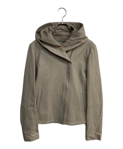 theory luxe（セオリーリュクス）theory luxe (セオリーリュクス) SUPER SOFT LEATHER ジャケット　03-9360913 ベージュ サイズ:40の古着・服飾アイテム