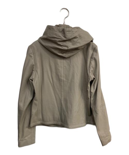 theory luxe（セオリーリュクス）theory luxe (セオリーリュクス) SUPER SOFT LEATHER ジャケット　03-9360913 ベージュ サイズ:40の古着・服飾アイテム