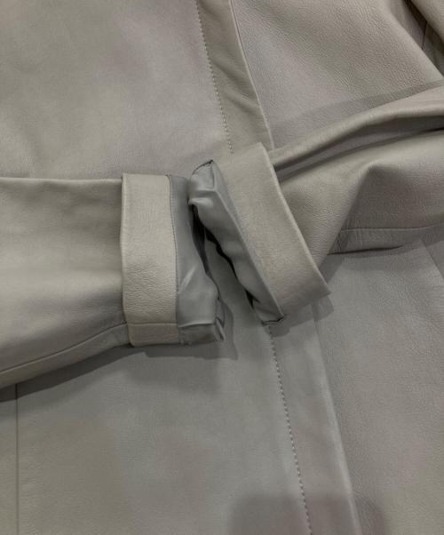 theory luxe（セオリーリュクス）theory luxe (セオリーリュクス) SUPER SOFT LEATHER ジャケット　03-9360913 ベージュ サイズ:40の古着・服飾アイテム