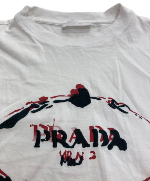 PRADA（プラダ）PRADA (プラダ) ロゴTシャツ ホワイト サイズ:Sの古着・服飾アイテム