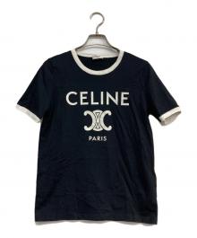 CELINE（セリーヌ）の古着「トリオンフ プリント入り クラシック Tシャツ」｜ブラック