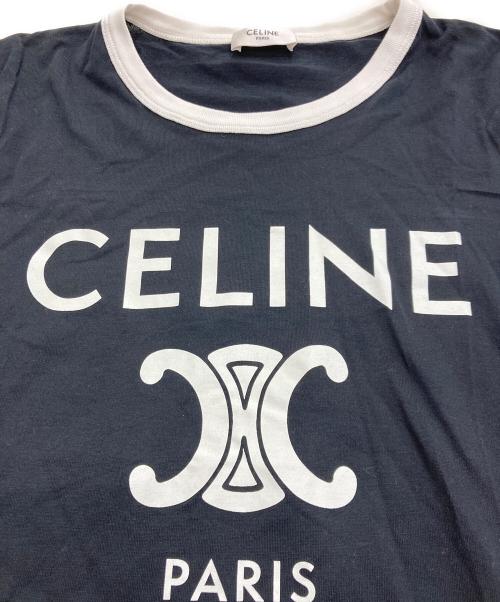CELINE（セリーヌ）CELINE (セリーヌ) トリオンフ プリント入り クラシック Tシャツ ブラック サイズ:Mの古着・服飾アイテム