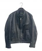 SCHOTT BROS.ショット）の古着「シングルライダースホースレザージャケット　USA製 Perfectoサボテンタグ復刻　641HH」｜ブラック