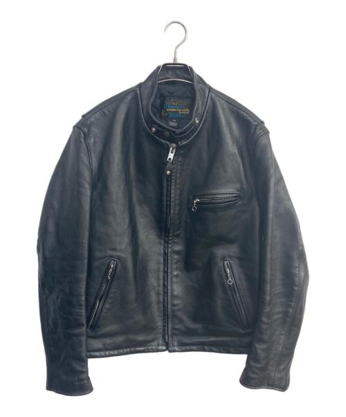SCHOTT BROS.（ショット）SCHOTT BROS. (ショット) シングルライダースホースレザージャケット　USA製 Perfectoサボテンタグ復刻　641HH ブラック サイズ:46の古着・服飾アイテム