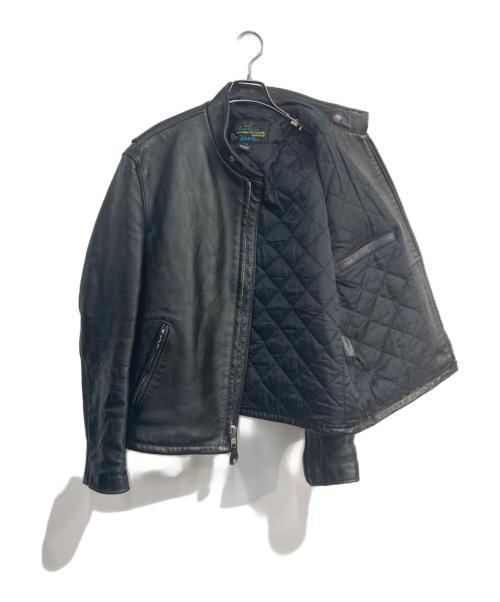 SCHOTT BROS.（ショット）SCHOTT BROS. (ショット) シングルライダースホースレザージャケット　USA製 Perfectoサボテンタグ復刻　641HH ブラック サイズ:46の古着・服飾アイテム