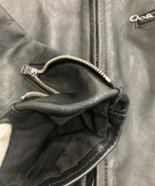 SCHOTT BROS.（ショット）SCHOTT BROS. (ショット) シングルライダースホースレザージャケット　USA製 Perfectoサボテンタグ復刻　641HH ブラック サイズ:46の古着・服飾アイテム