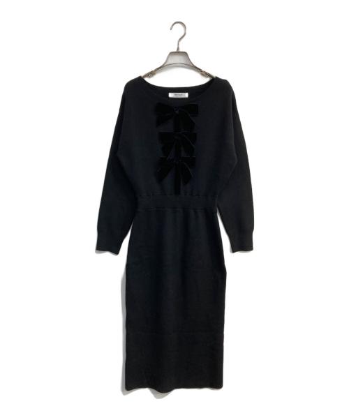 HER LIP TO（ハーリップトゥ）Her lip to (ハーリップトゥ) Simone Knit Long Dress　1244205169 ブラック サイズ:Mの古着・服飾アイテム
