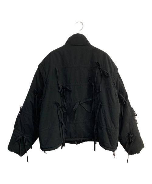 MAISON SPECIAL（メゾンスペシャル）MAISON SPECIAL (メゾンスペシャル) チェックリボンバファーブルゾン　21242215306 ブラック サイズ:Free 未使用品の古着・服飾アイテム