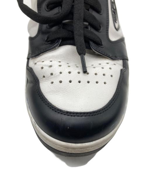 PRADA（プラダ）PRADA (プラダ) トライアングルロゴ レザー ハイカットスニーカー　2TE182 ホワイト×ブラック サイズ:7の古着・服飾アイテム