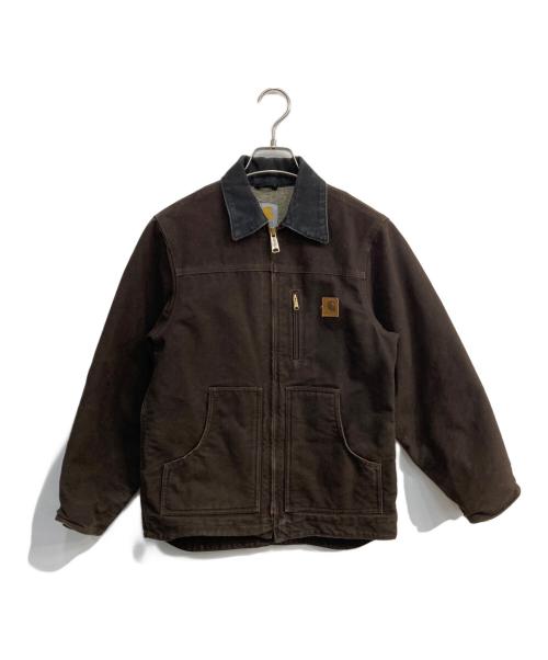 CarHartt（カーハート）CarHartt (カーハート) ボアライナーダック地リッジコート  00‘s　YYC61 ブラウン サイズ:Lの古着・服飾アイテム