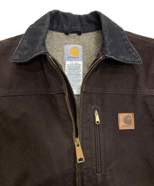 CarHartt（カーハート）CarHartt (カーハート) ボアライナーダック地リッジコート  00‘s　YYC61 ブラウン サイズ:Lの古着・服飾アイテム