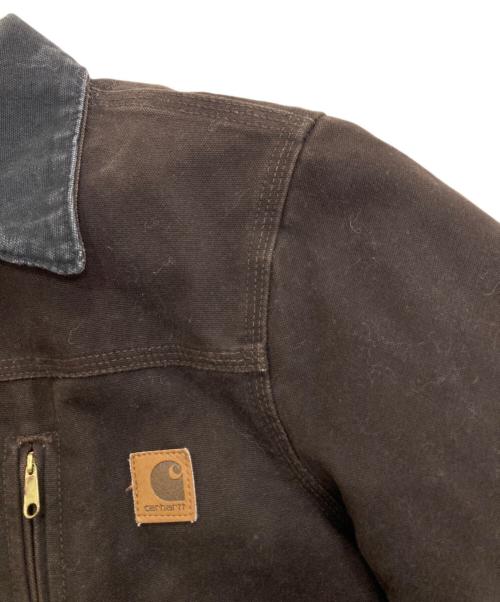 CarHartt（カーハート）CarHartt (カーハート) ボアライナーダック地リッジコート  00‘s　YYC61 ブラウン サイズ:Lの古着・服飾アイテム