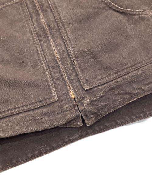 CarHartt（カーハート）CarHartt (カーハート) ボアライナーダック地リッジコート  00‘s　YYC61 ブラウン サイズ:Lの古着・服飾アイテム