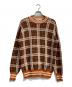 MARNI（マルニ）の古着「チェック柄タートルネックニット　23AW　GCMD0454Q0 UFH544」｜オレンジ×ブラウン