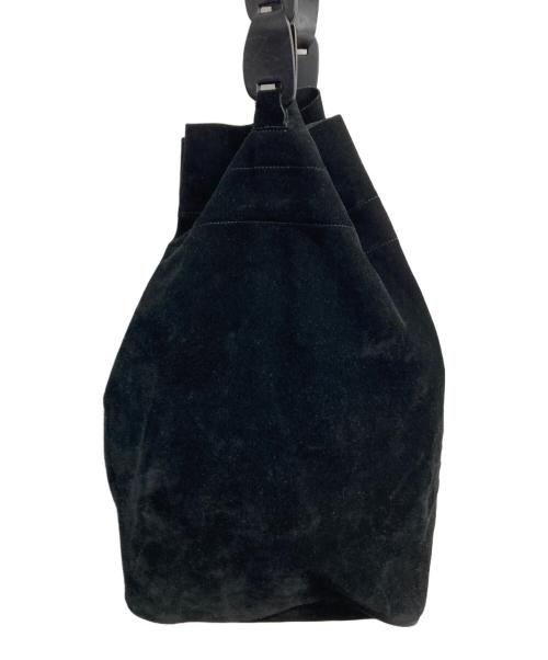 GUCCI（グッチ）GUCCI (グッチ) スウェードレザーショルダーバッグ ブラックの古着・服飾アイテム