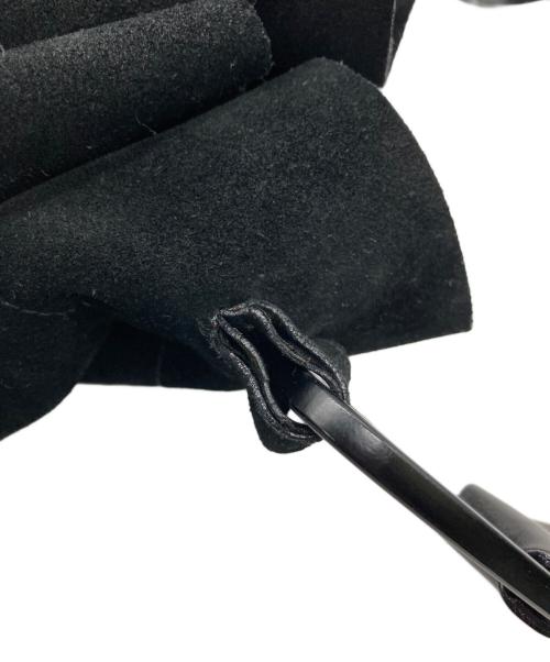 GUCCI（グッチ）GUCCI (グッチ) スウェードレザーショルダーバッグ ブラックの古着・服飾アイテム