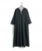 ticcaティッカ）の古着「ウールキーネックドレス　TBCA-162」｜カーキ