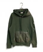 MONCLERモンクレール）の古着「ナイロン切替えスウェットパーカー　H20918G00004」｜グリーン
