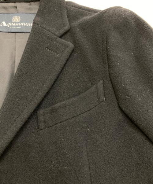 Aquascutum（アクアスキュータム）Aquascutum (アクアスキュータム) ウールチェスターコート　164 S5002 ブラック サイズ:38の古着・服飾アイテム