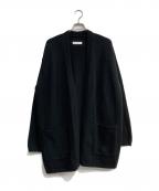 ESTNATIONエストネーション）の古着「ヤクウールトッパーカーディガン　32-234-12-110101」｜ブラック