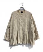 オオカミとフクロウオオカミトフクロウ）の古着「オオカミと重なる雪のカルテットコットン刺繍ブラウス」｜ベージュ