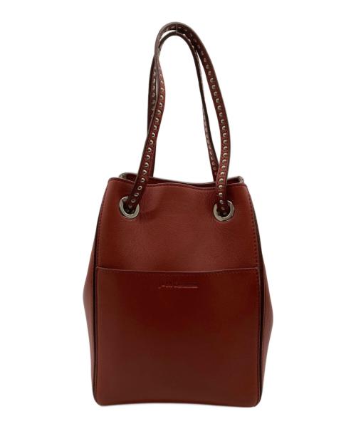 J&M DAVIDSON（ジェイ＆エム デヴィッドソン）J&M DAVIDSON (ジェイ＆エム デヴィッドソン) ツーバイフォー スタッズハンドルバケットバッグ ブラウン サイズ:-の古着・服飾アイテム