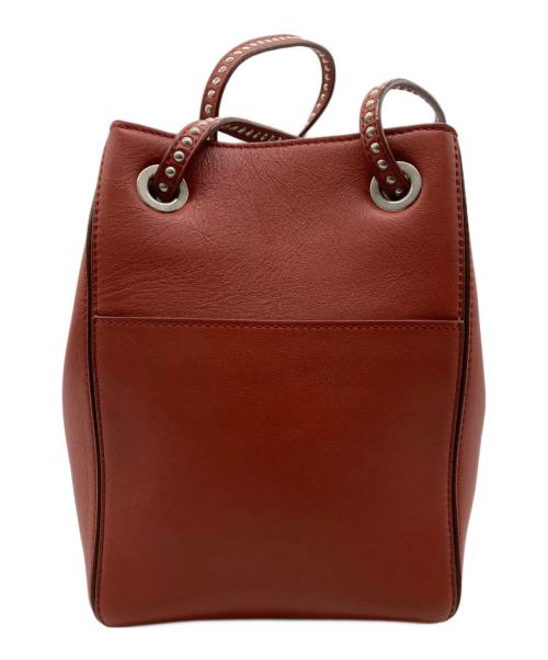 J&M DAVIDSON（ジェイ＆エム デヴィッドソン）J&M DAVIDSON (ジェイ＆エム デヴィッドソン) ツーバイフォー スタッズハンドルバケットバッグ ブラウン サイズ:-の古着・服飾アイテム