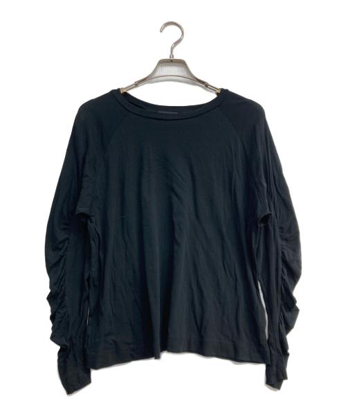 journal standard L'essage（ジャーナルスタンダード レサージュ）journal standard L'essage (ジャーナルスタンダード レサージュ) ギャザースリーブプルオーバー ブラック サイズ:Freeの古着・服飾アイテム
