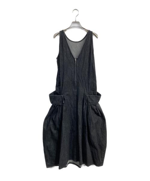 ETRE TOKYO（エトレトウキョウ）ETRE TOKYO (エトレトウキョウ) EDWIN (エドウィン) デニムノースリーブワンピース ブラック サイズ:Ⅿの古着・服飾アイテム