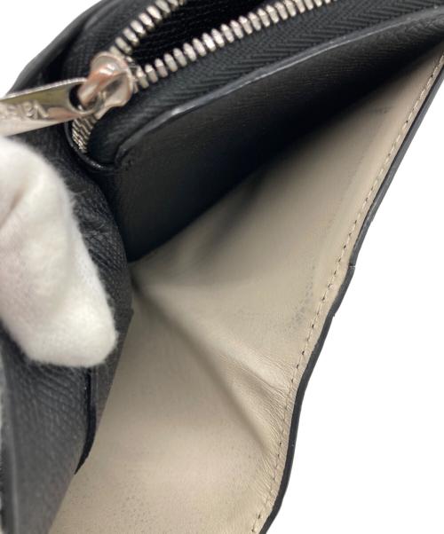 Valextra（ヴァレクストラ）Valextra (ヴァレクストラ) 2つ折り財布 ブラックの古着・服飾アイテム