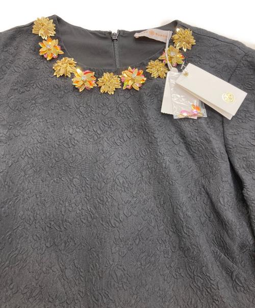 TORY BURCH（トリーバーチ）TORY BURCH (トリーバーチ) 装飾長袖ワンピース ブラック サイズ:2の古着・服飾アイテム