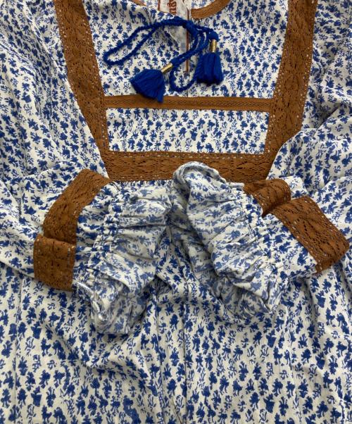 Aguni（アグニ）Aguni (アグニ) 総柄ワンピース　16-25SS-OP021 ブルー サイズ:Freeの古着・服飾アイテム