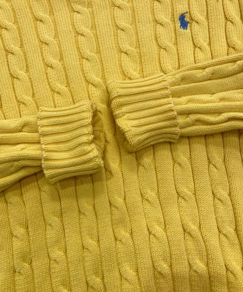 POLO RALPH LAUREN（ポロ・ラルフローレン）POLO RALPH LAUREN (ポロ・ラルフローレン) ケーブルニット イエロー サイズ:Mの古着・服飾アイテム