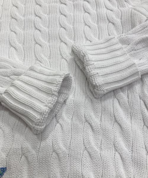 Denim & Supply Ralph Lauren（デニム＆サプライ ラルフローレン）DENIM & SUPPLY RALPH LAUREN (デニム＆サプライ ラルフローレン) パッチワークケーブルニット ホワイト サイズ:XSの古着・服飾アイテム