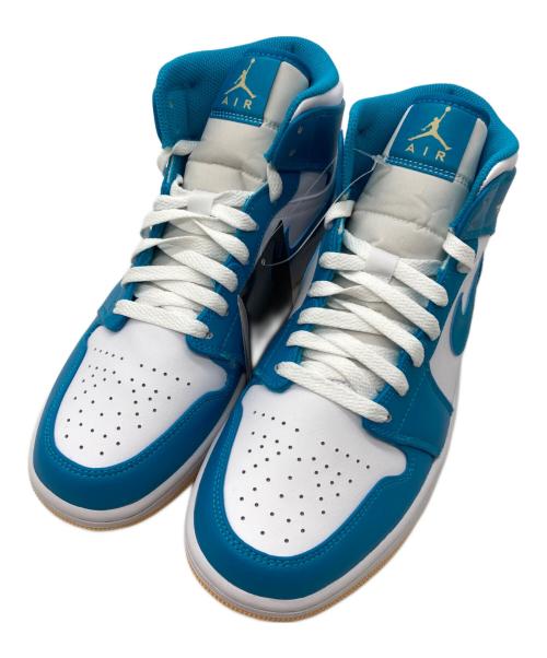 NIKE（ナイキ）NIKE (ナイキ) AIR JORDAN 1 MID ブルー×ホワイト サイズ:27cm 未使用品の古着・服飾アイテム