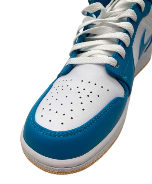 NIKE（ナイキ）NIKE (ナイキ) AIR JORDAN 1 MID ブルー×ホワイト サイズ:27cm 未使用品の古着・服飾アイテム