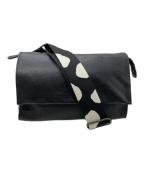 EARイア）の古着「柄ワイドテープショルダーバッグ」｜ブラック