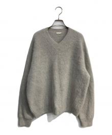 LIDnM（リドム）の古着「Fox Cashmere V Knit　25AW　lm25aw09730」｜ベージュ