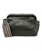 A.D.M.J.エーディーエムジェイ）の古着「口金式ラムレザークロスボディーバッグ」｜カーキ